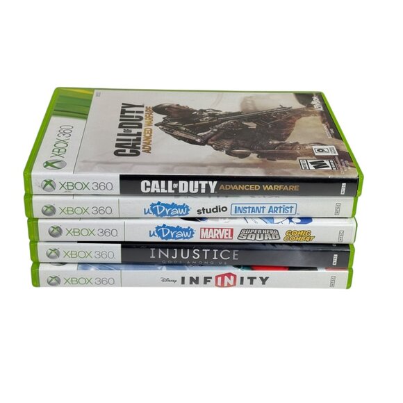Lot of 5 Xbox 360 Games Call of Duty Injustice Infinity uDraw Studio Superhero - Picture 4 of 4